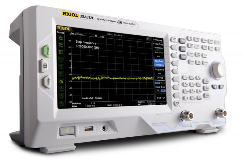 Анализатор спектра сигналов Rigol DSA832E-TG (3,2 Гц) со встроенным трекинг-генератором