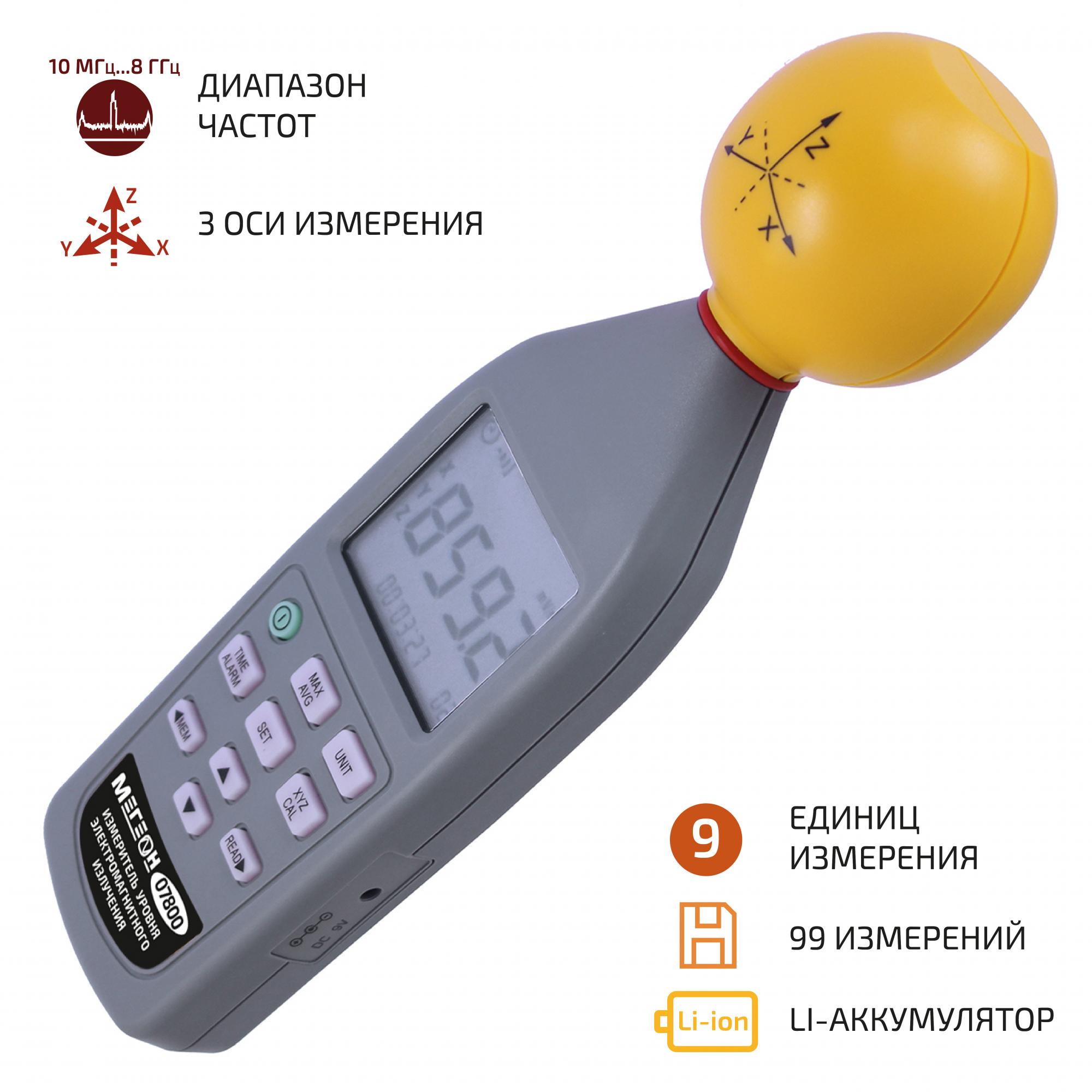 Измеритель уровня электромагнитного излучения МЕГЕОН 07800