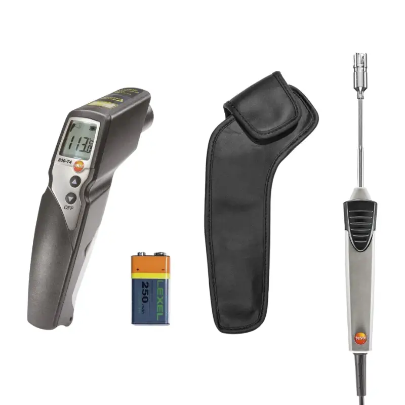 Комплект testo 830-T4 - Инфракрасный термометр и поверхностный зонд с подпружиненной термопарой