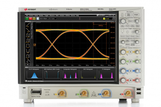 MSOS054A Осциллограф высокой четкости: 500 МГц Keysight Technologies MSOS054A, 4 аналоговых и 16 цифровых каналов
