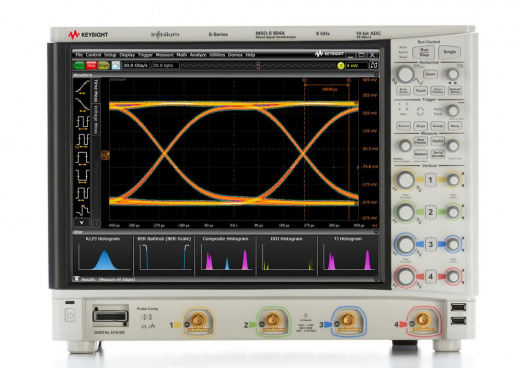 MSOS804A Осциллограф высокой четкости: 8 ГГц Keysight Technologies MSOS804A, 4 аналоговых и 16 цифровых каналов